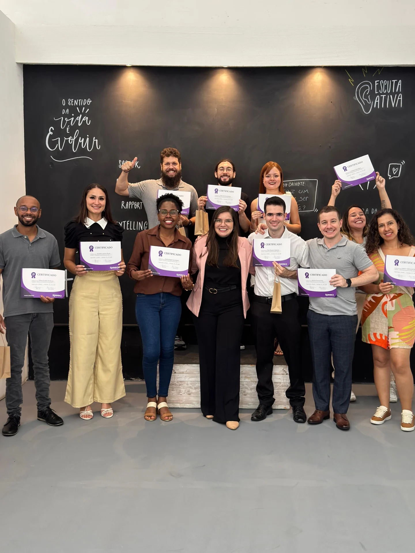Alunos com certificados